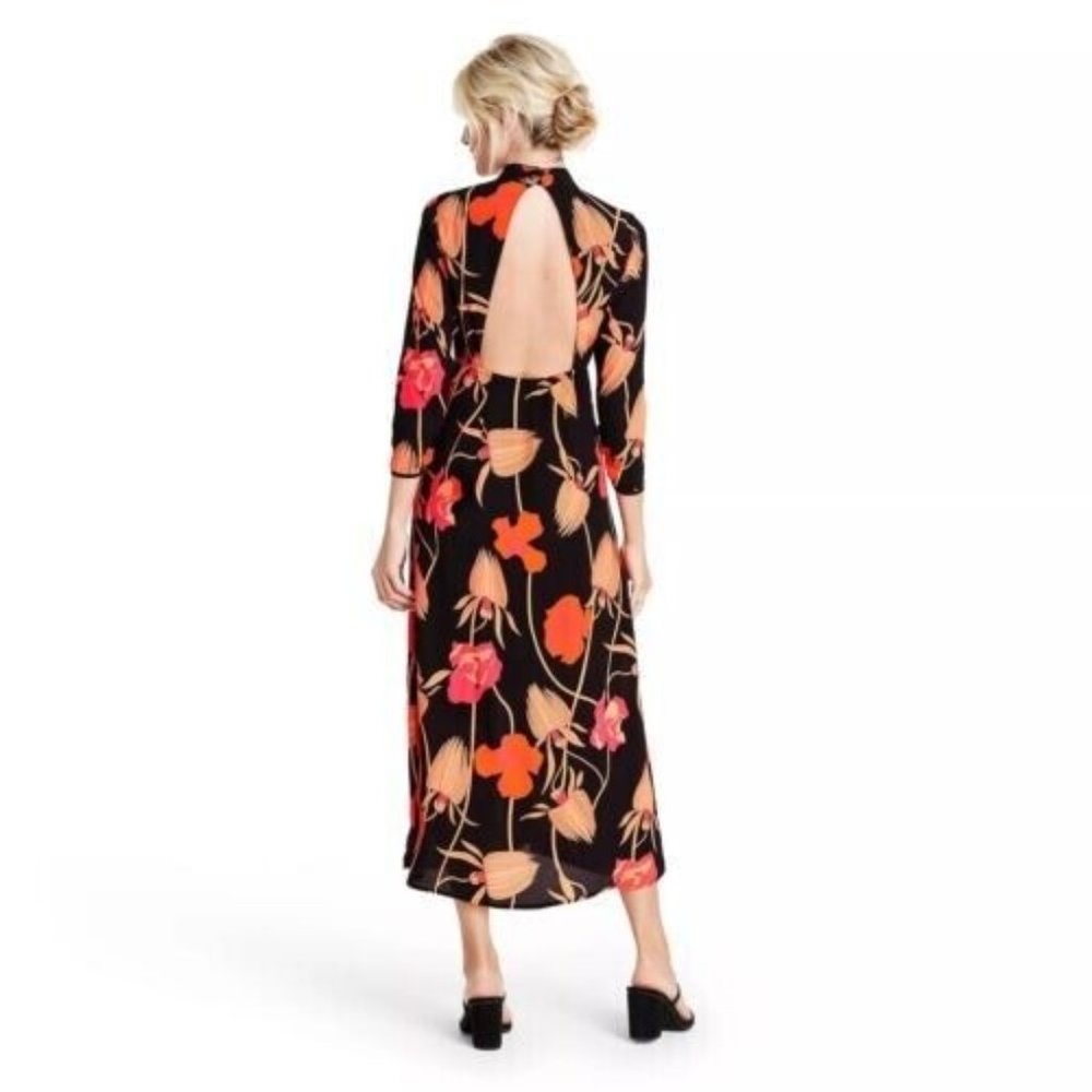 RIXO x Target Floral Open Back Cascade Ruffle Dress Size 24/26W - Picture 4 of 8
